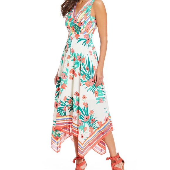 floral handkerchief dress